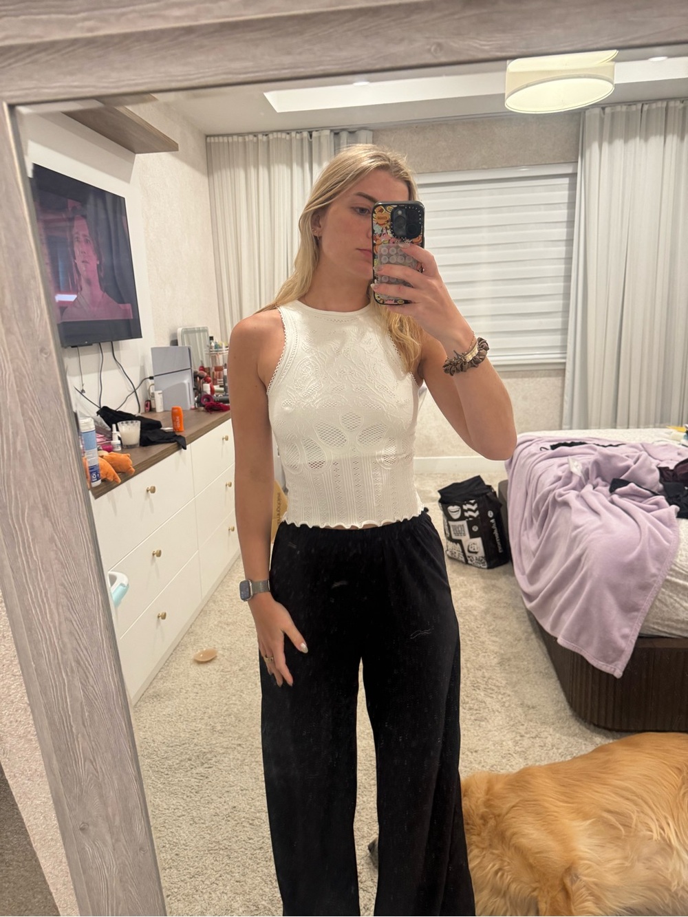 Anthropologie Lyre Bird Seamless High Neck Top